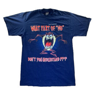 Sherrys Best Taz T-Shirt Men's Size XL What Part of No Don't You Understand 90s